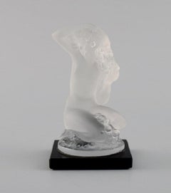 René Lalique, France, Nude Woman in Frosted Art Glass, Mid-20th Century