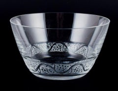 René Lalique, France, Two Phalsbourg Fingerbowls in Clear Art Glass