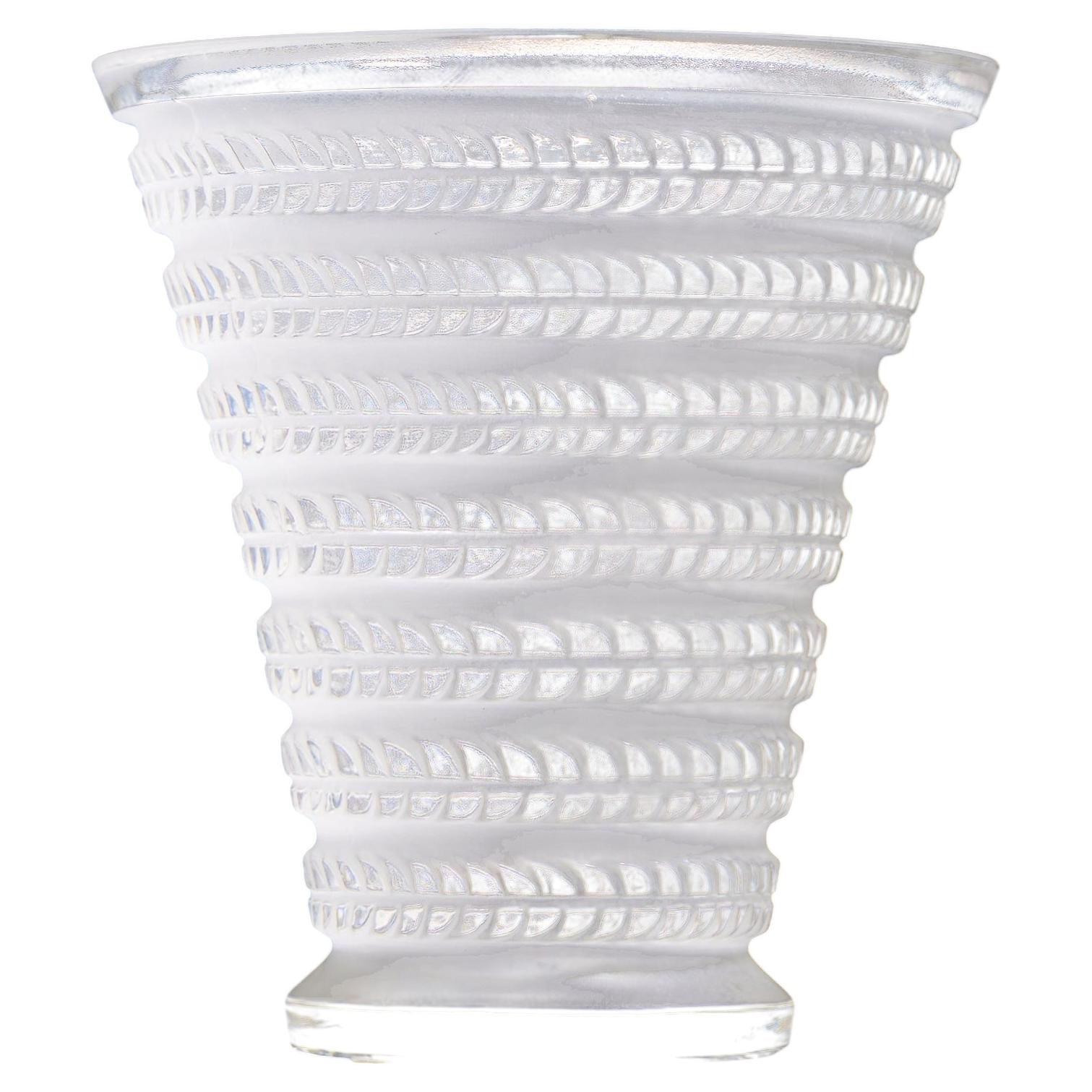 Rene Lalique Frence 'Cytise' Crystal Vase