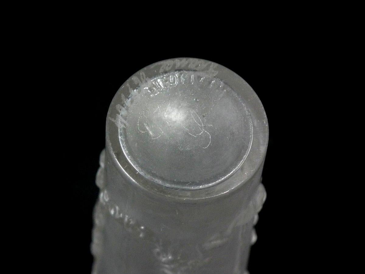 Pressed René Lalique Frosted Glass 'Pan' Perfume Bottle