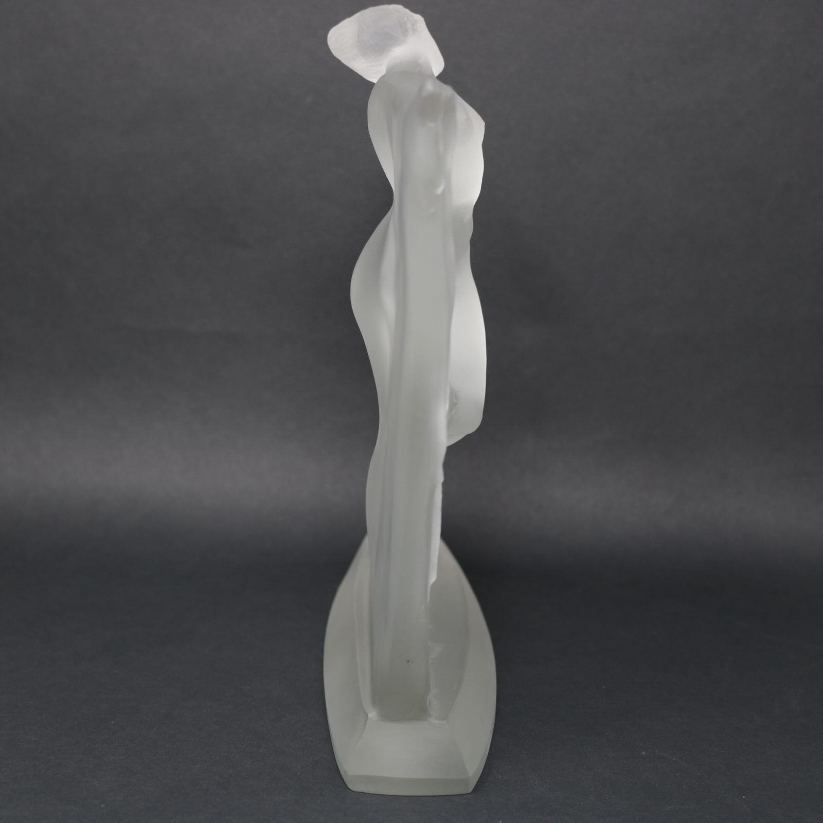 Early 20th Century Rene Lalique Frosted Glass 'Thais' Statuette