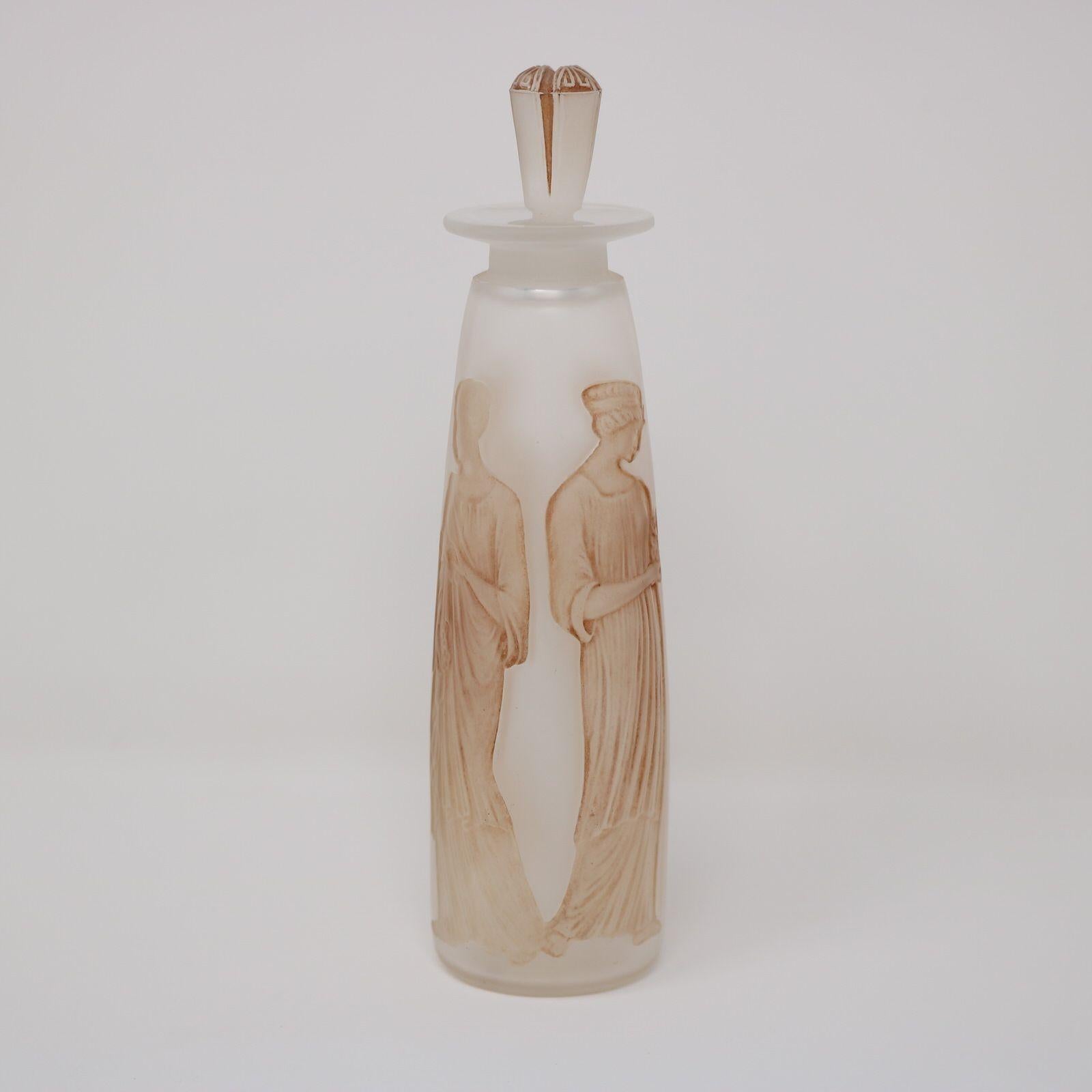 Rene Lalique Glass Ambre Antique Perfume Bottle In condizioni buone in vendita a Chelmsford, Essex