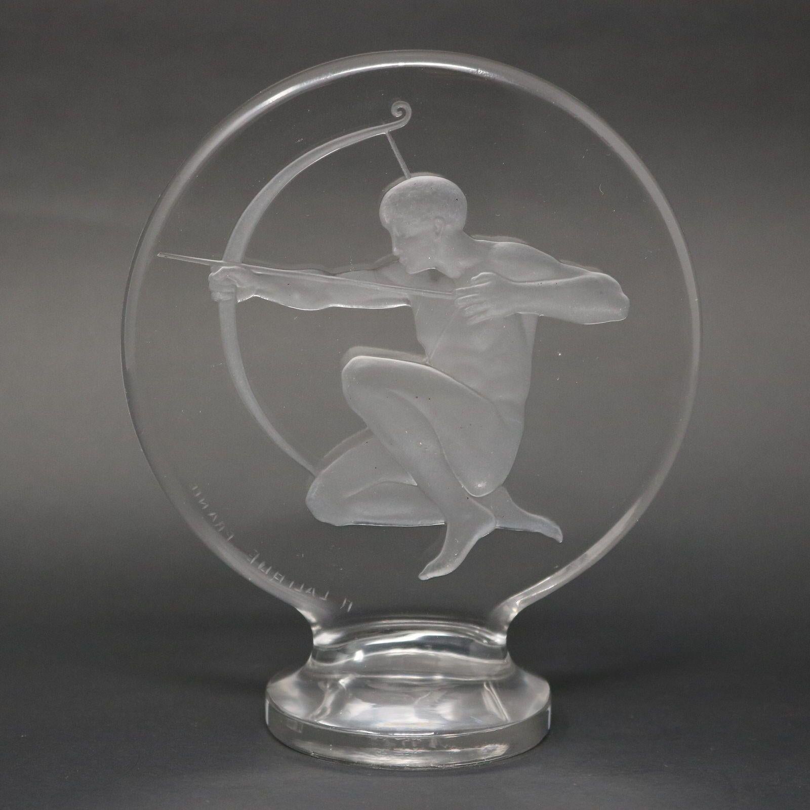 Rene Lalique Glass Archer Car Mascot For Sale 1