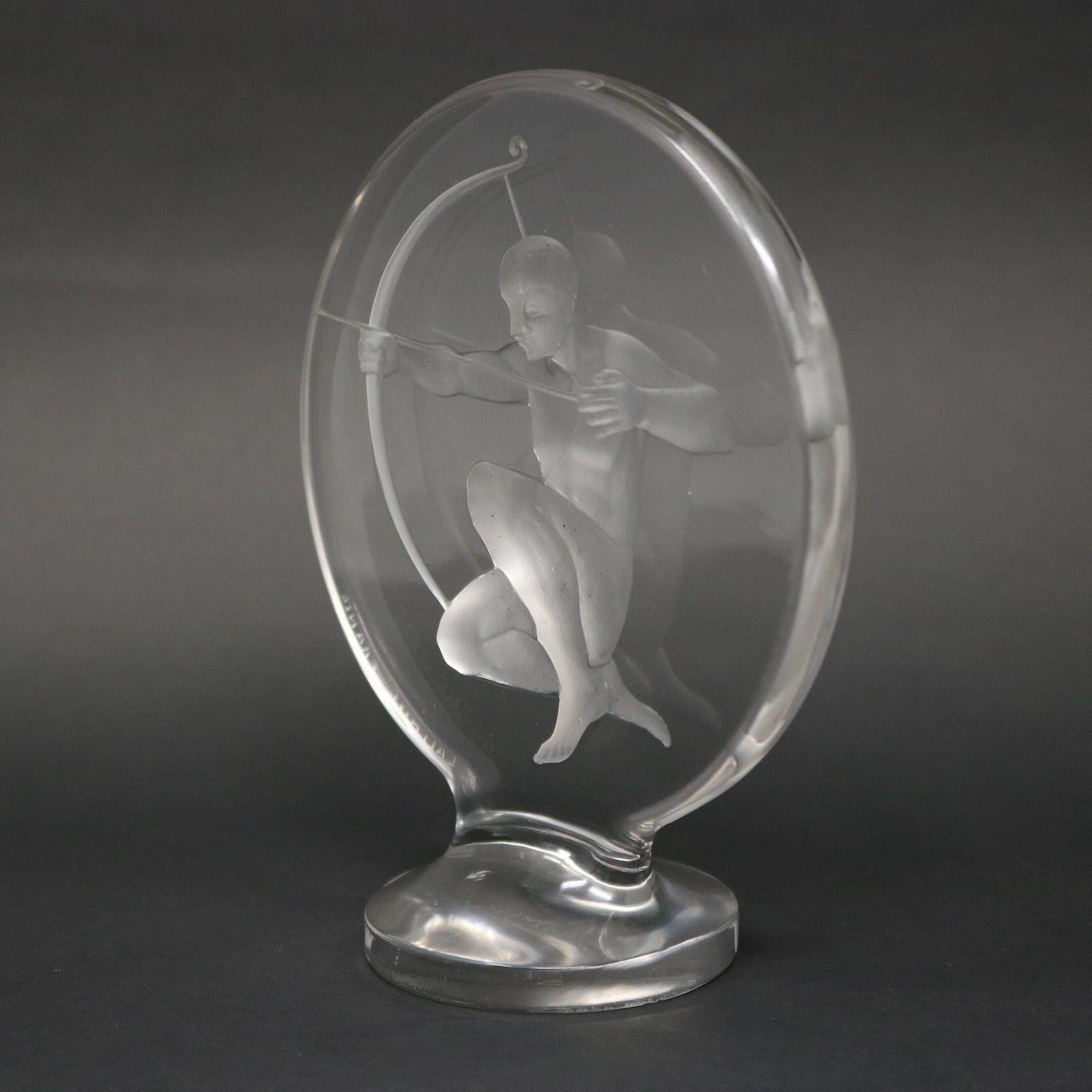 Rene Lalique Glass Archer Car Mascot For Sale 2