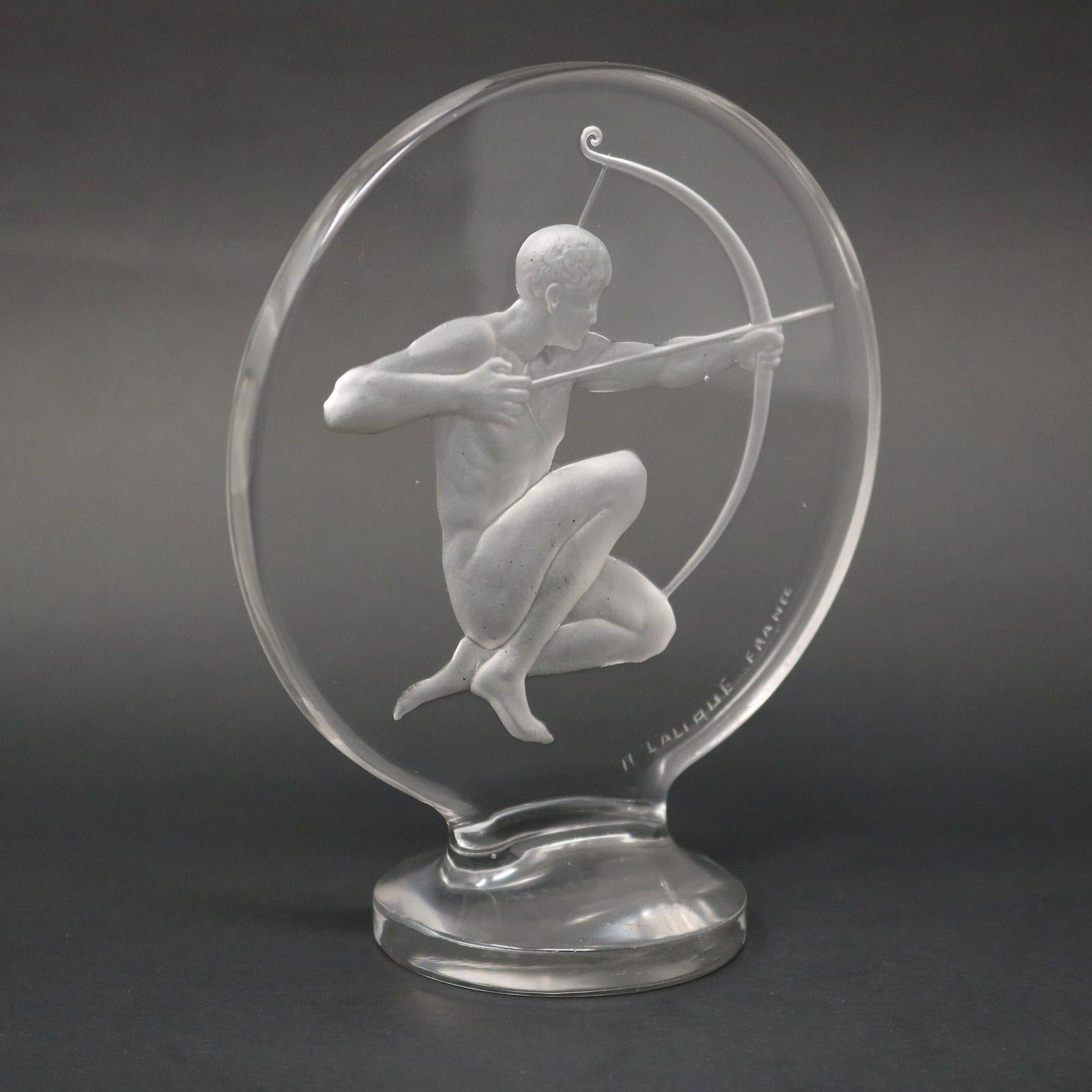 Rene Lalique Glass Archer Car Mascot For Sale 3