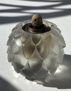 Rene Lalique  glass Artichoke Perfume burner / lamp  for Berger.