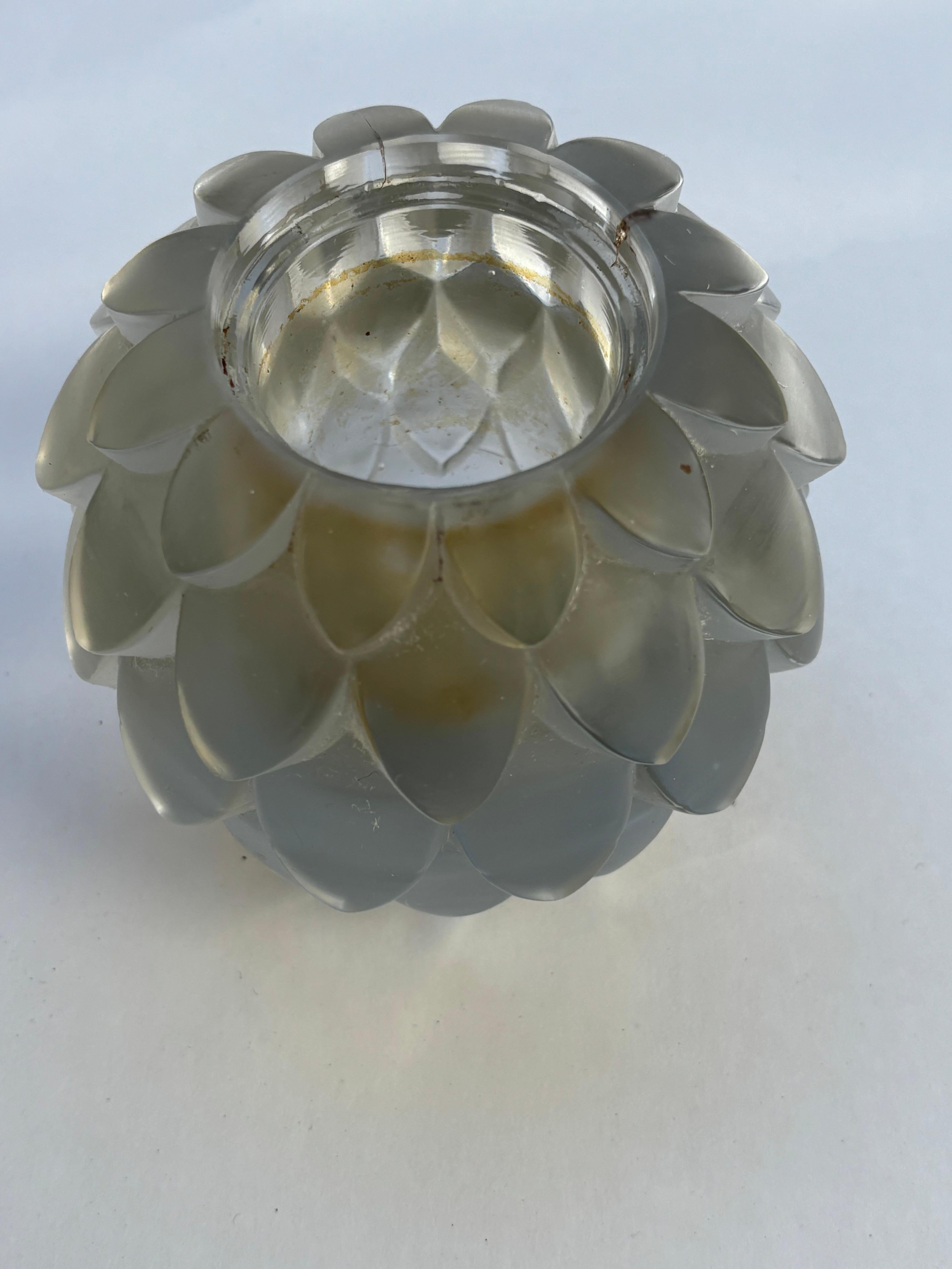 Art Nouveau Rene Lalique  glass Artichoke Perfume burner / lamp  for Berger. For Sale