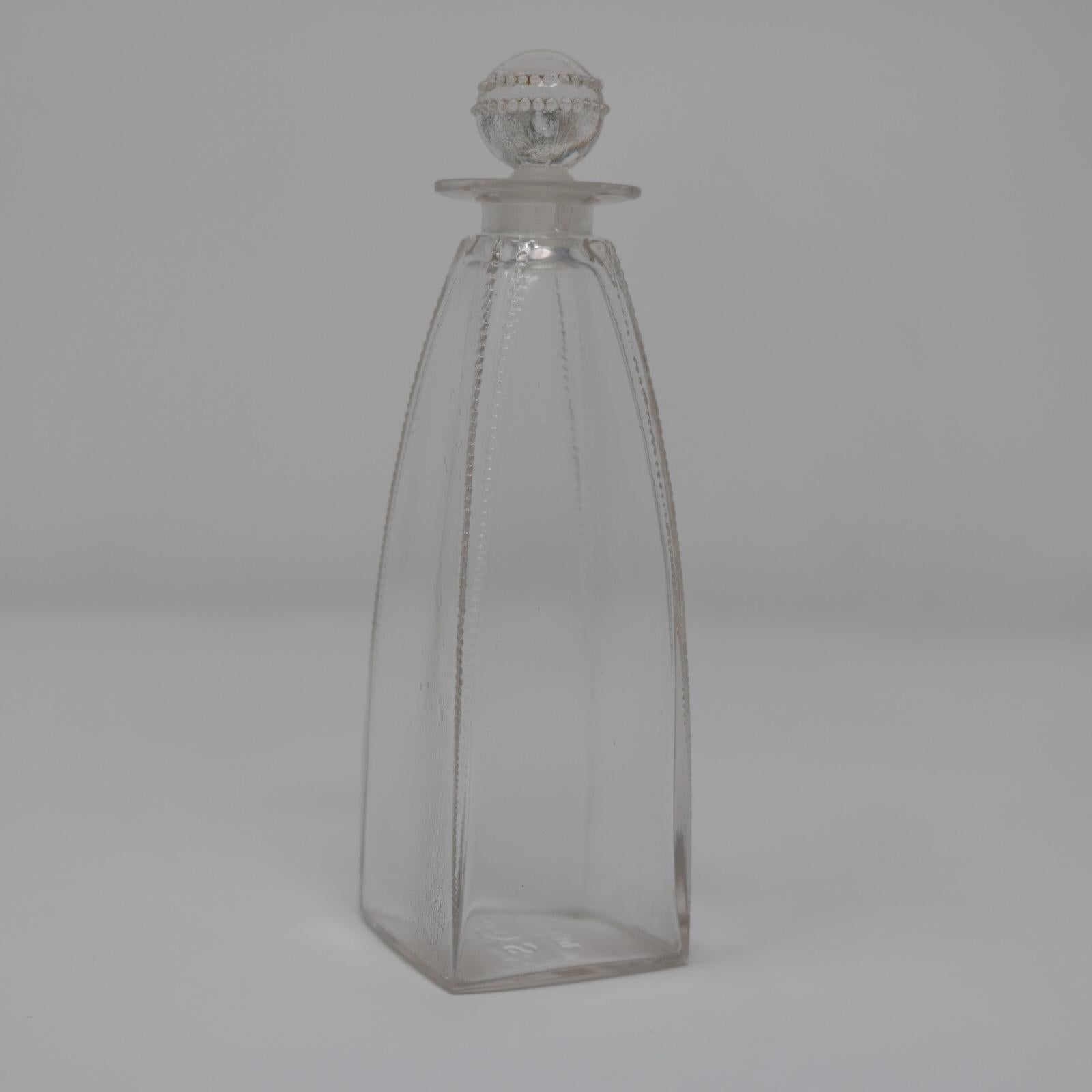Early 20th Century Rene Lalique Glass Arys 'Rien Que Du Bonheur' Perfume Bottle For Sale