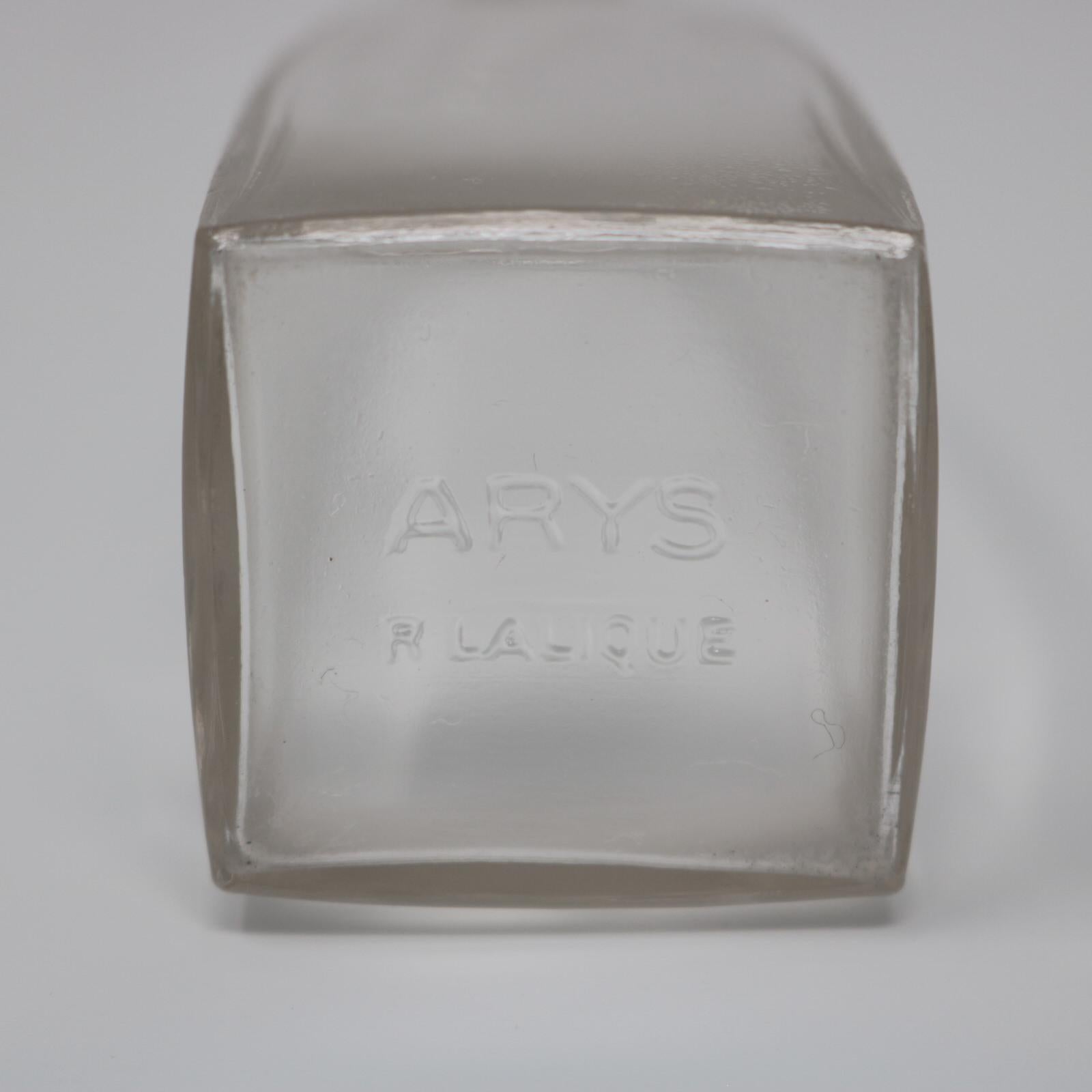 Rene Lalique Glass Arys 'Rien Que Du Bonheur' Perfume Bottle For Sale 1