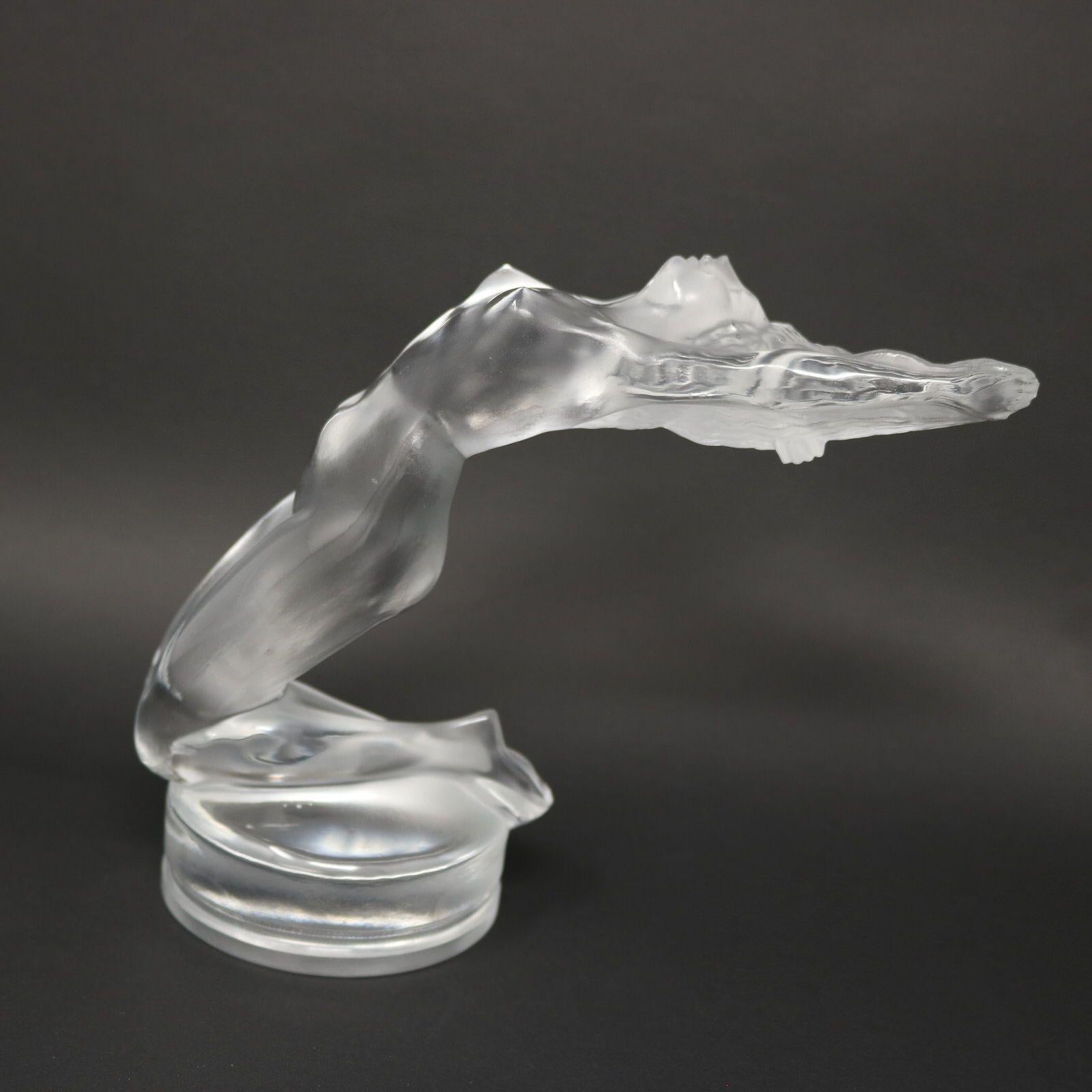 Rene Lalique Mascota de Cristal Chrysis Car mediados del siglo XX en venta