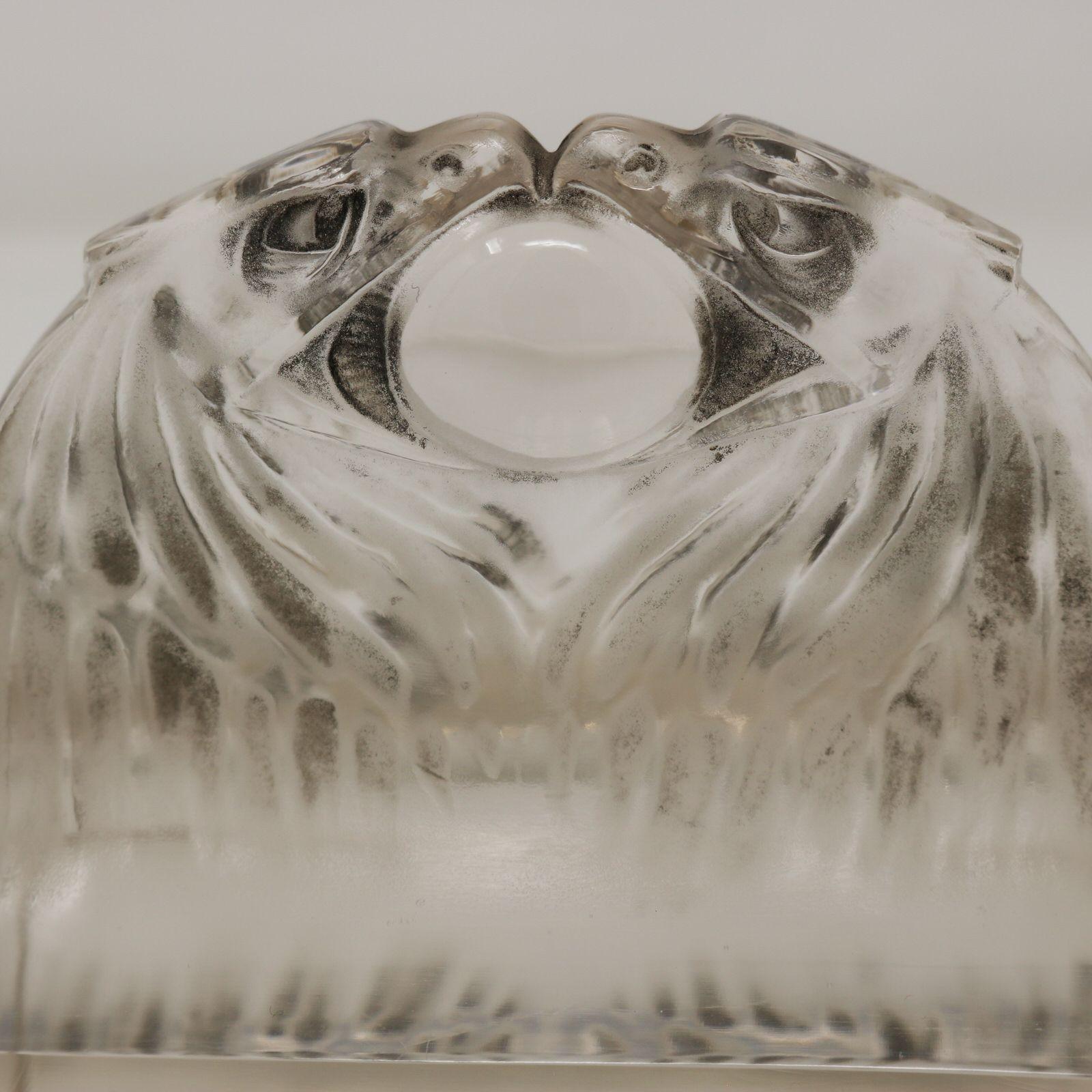 Rene Lalique Glass 'Deux Aigles' Paperweight For Sale 6