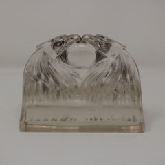 Fermacarte "Deux Aigles" in vetro di Rene Lalique
