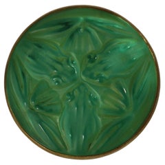 Spilla Grenouilles (rane) in vetro di Rene Lalique