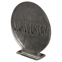 Cartel publicitario "Les Fleurs D'Orsay" de René Lalique en vidrio