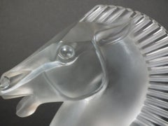 René Lalique Glass 'Longchamp B' Horse Head Mascot