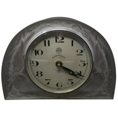 Antique René Lalique Glass 'Moineaux' Sparrows Clock