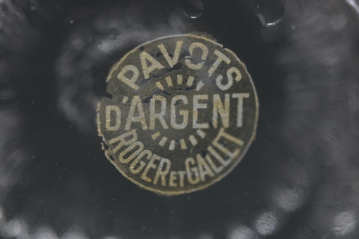 Pressed René Lalique Glass Pavots D'Argent Perfume Bottle