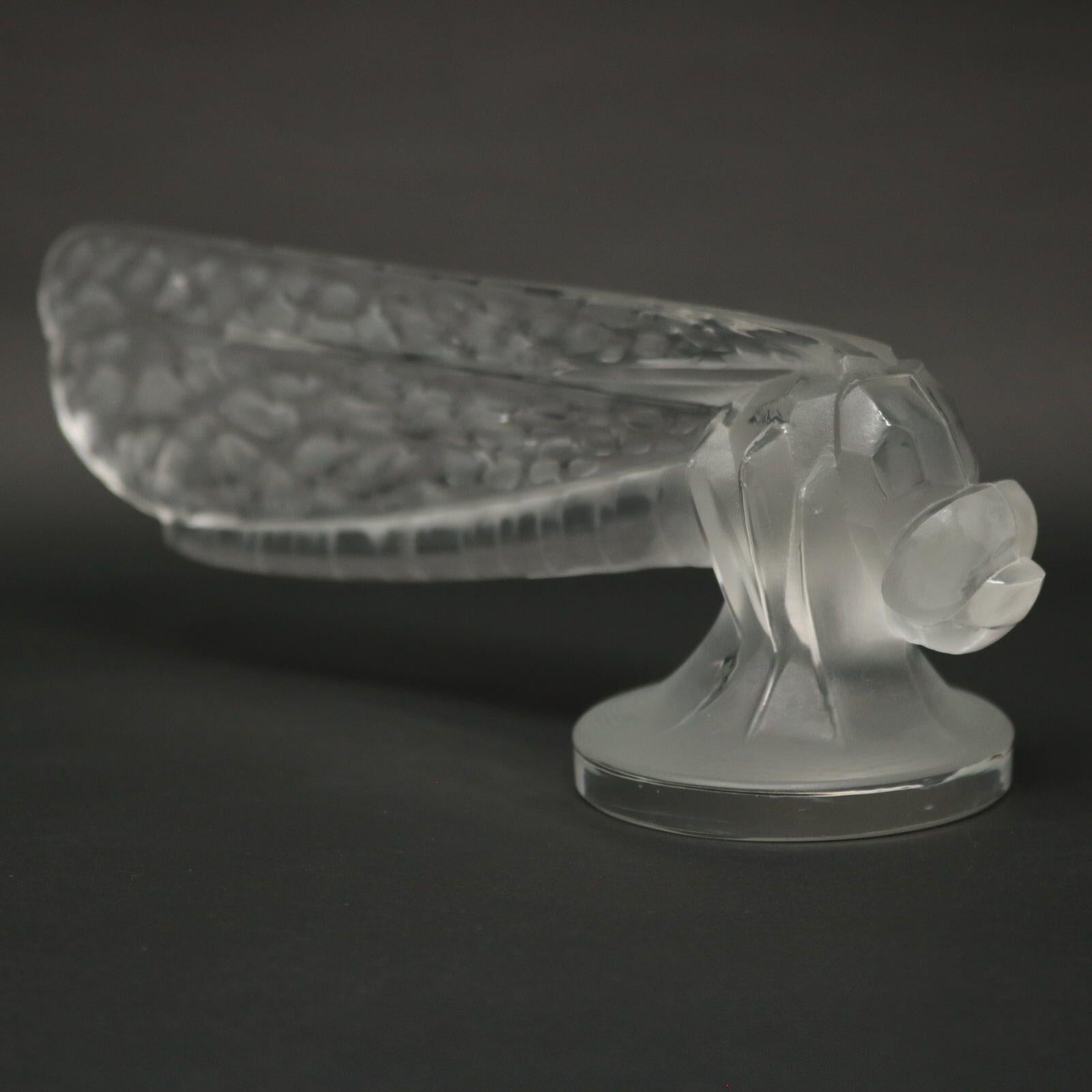 Rene Lalique Glass 'Petite Libellule' Car Mascot 2