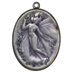 Antique Rene Lalique Glass 'Psyche' Mirror