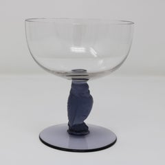Rene Lalique Glass 'Rapace' Champagne Glass