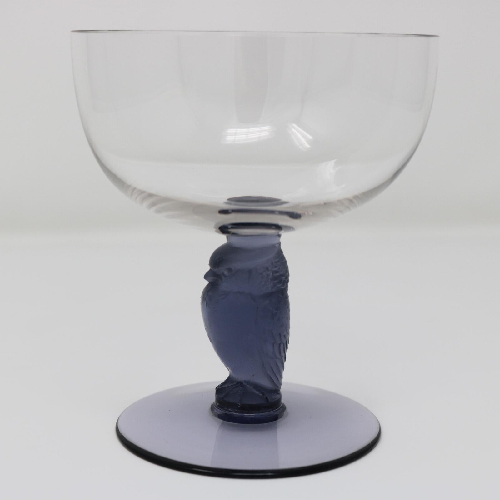 Champagnerglas „Rapace“ aus Glas von Rene Lalique im Angebot 1