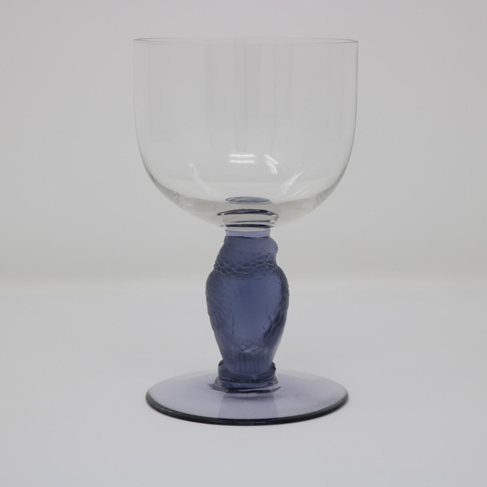 Early 20th Century Rene Lalique Glass 'Rapace' Drinking Glass For Sale