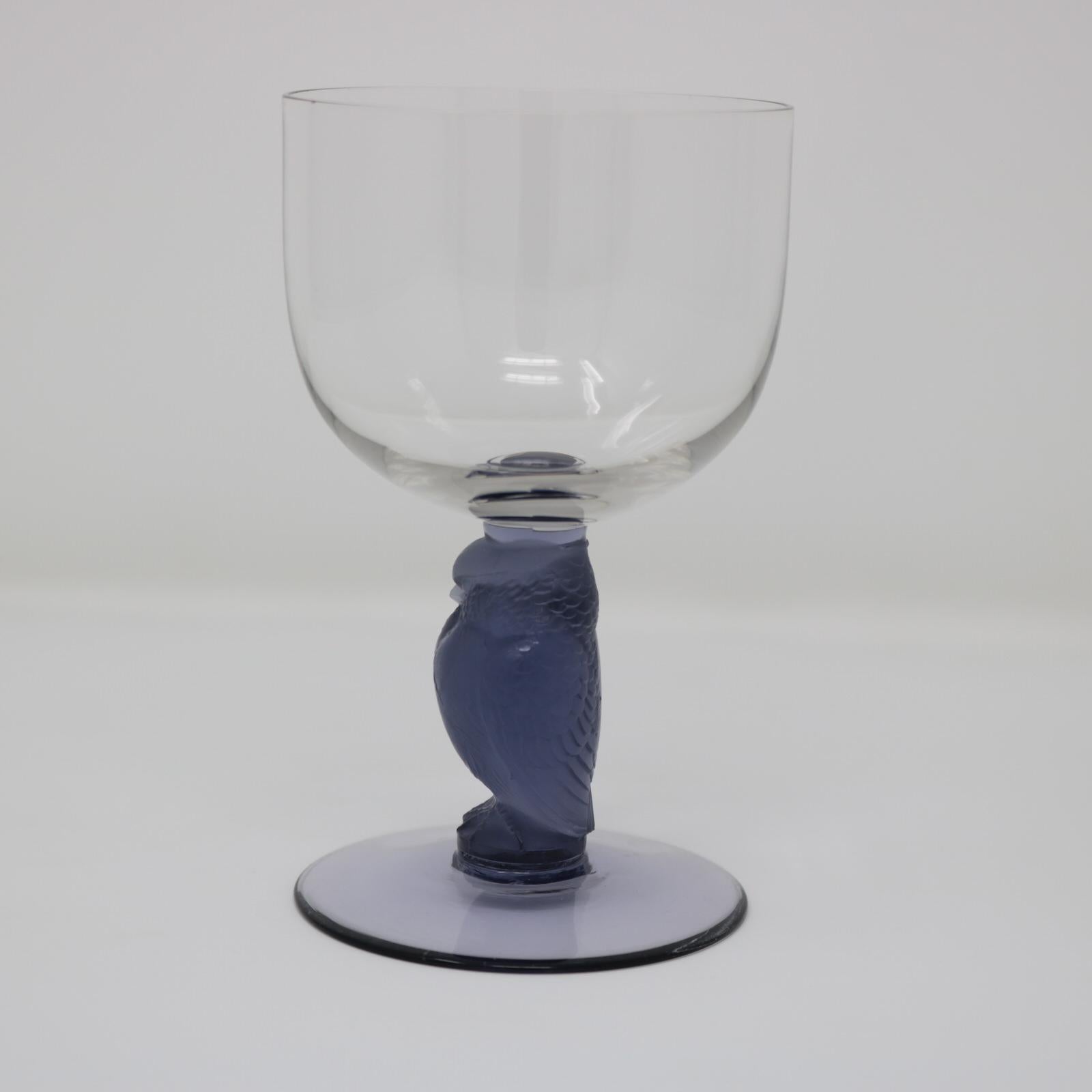 Rene Lalique Glass 'Rapace' Drinking Glass For Sale 1