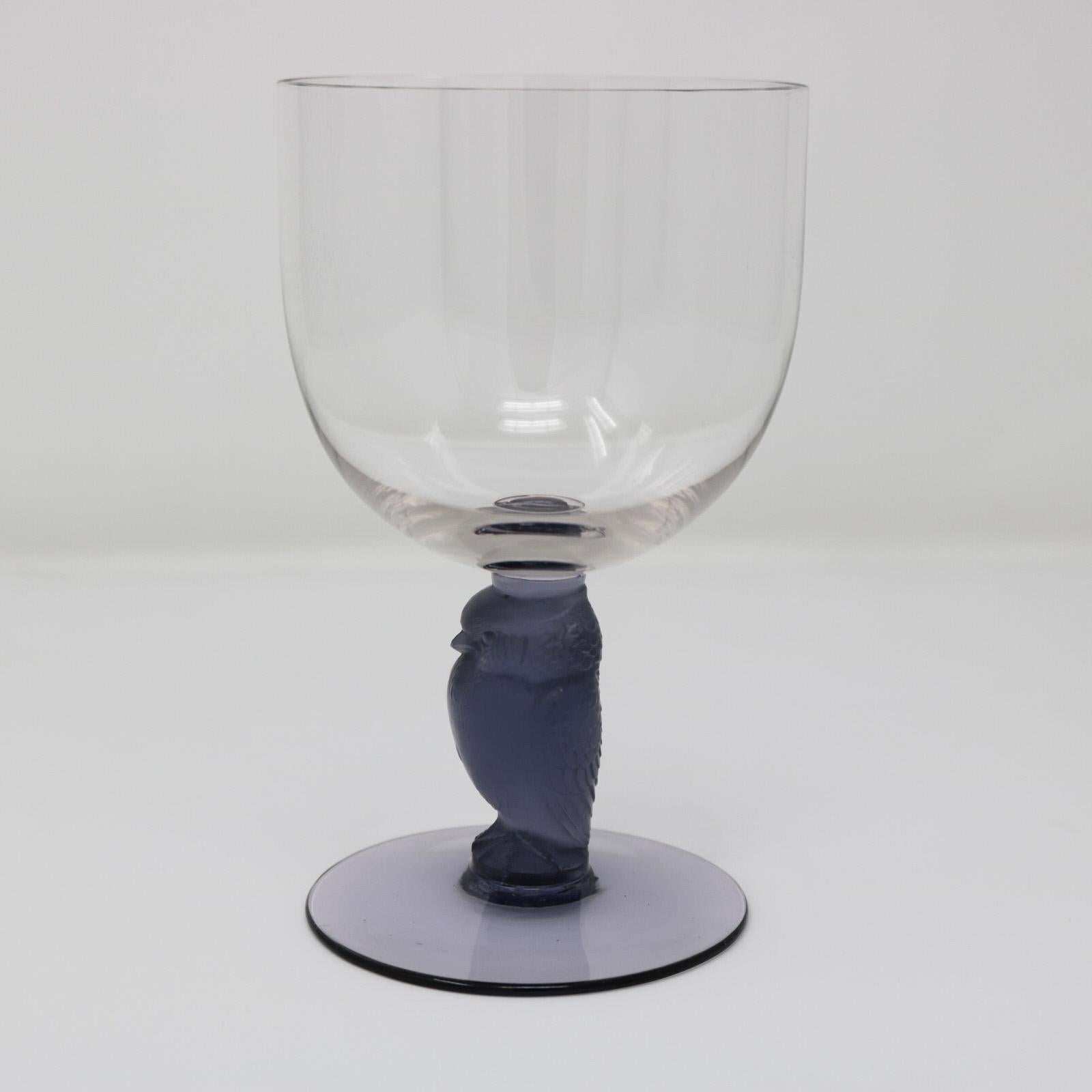 Rene Lalique Glass 'Rapace' Drinking Glass In Excellent Condition For Sale In Chelmsford, Essex
