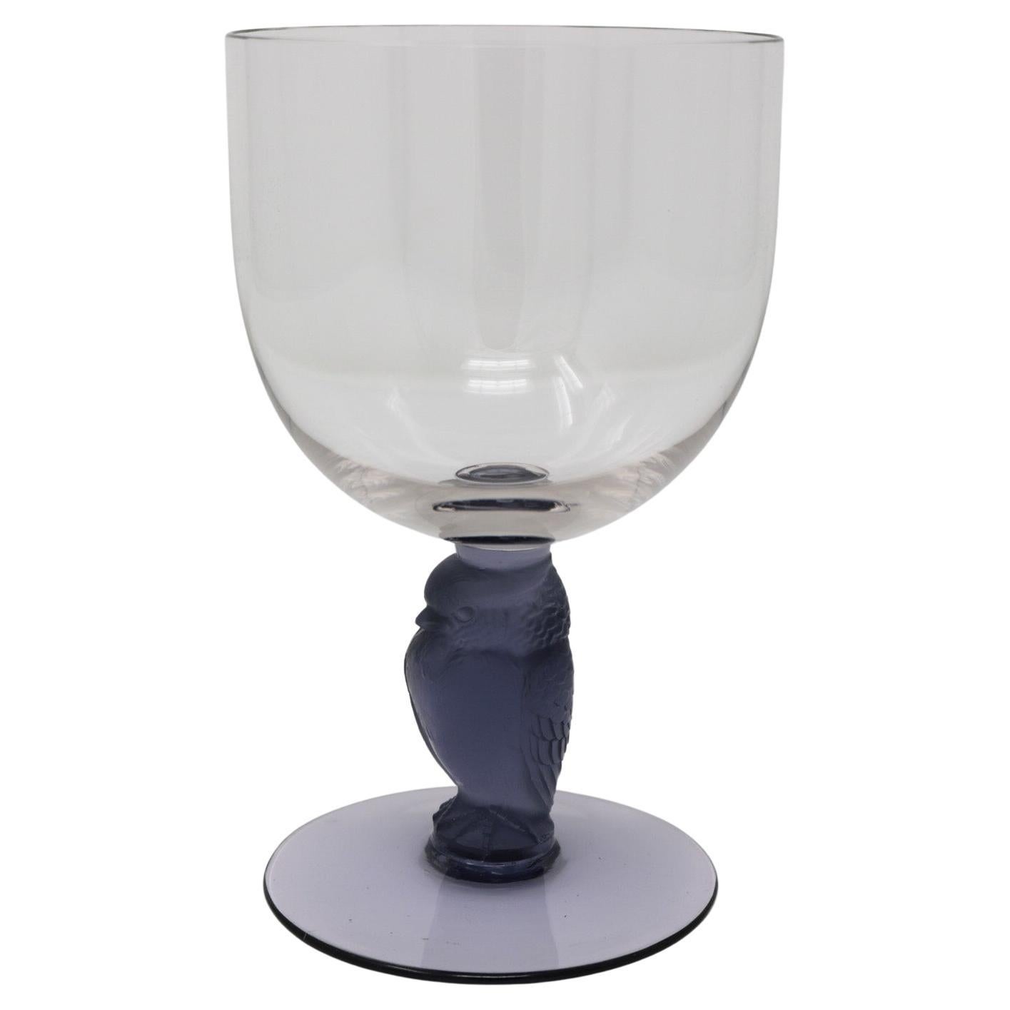 Rene Lalique Glass 'Rapace' Drinking Glass For Sale
