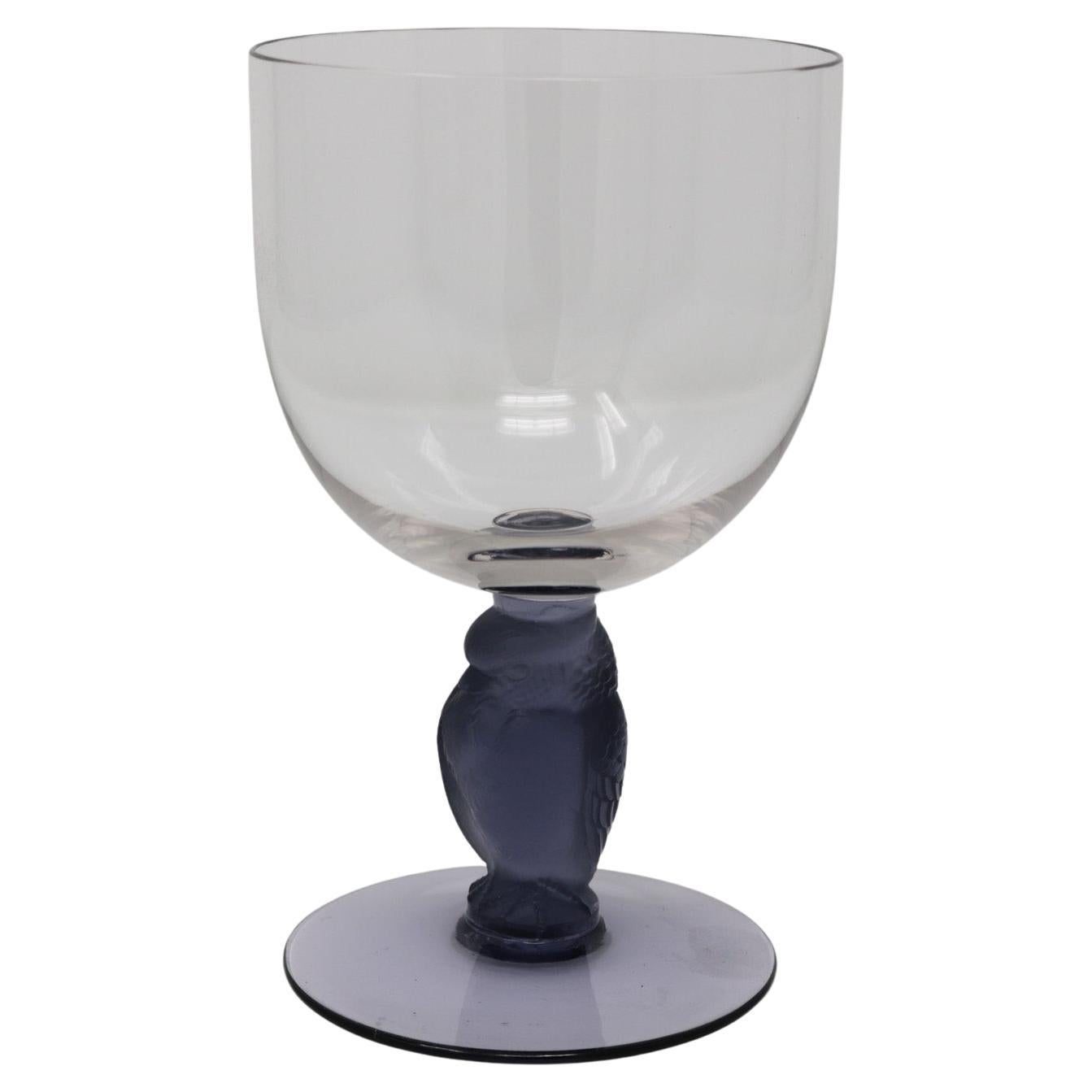 Rene Lalique Glass 'Rapace' Drinking Glass For Sale