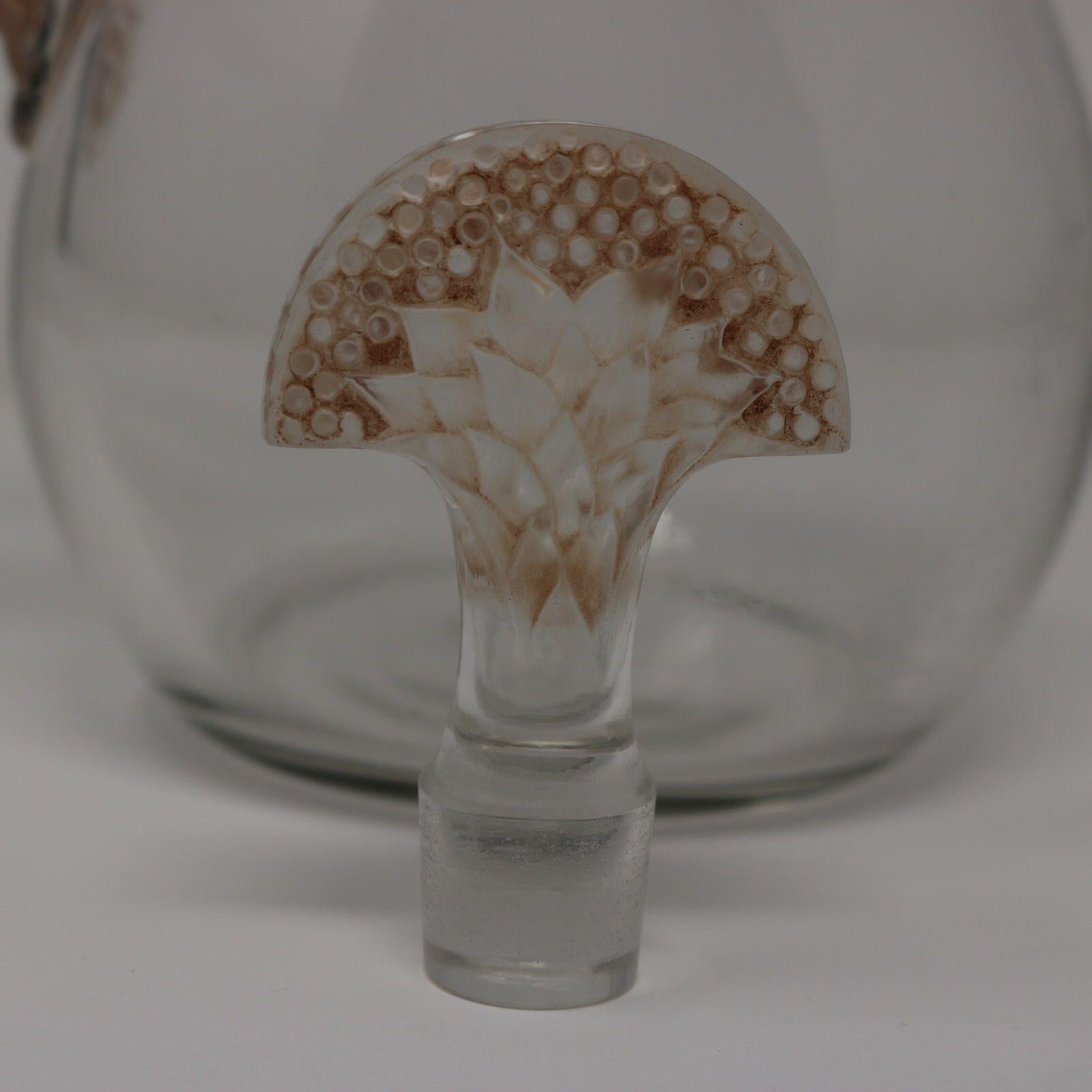 René Lalique Glass Satyre Decanter For Sale 4