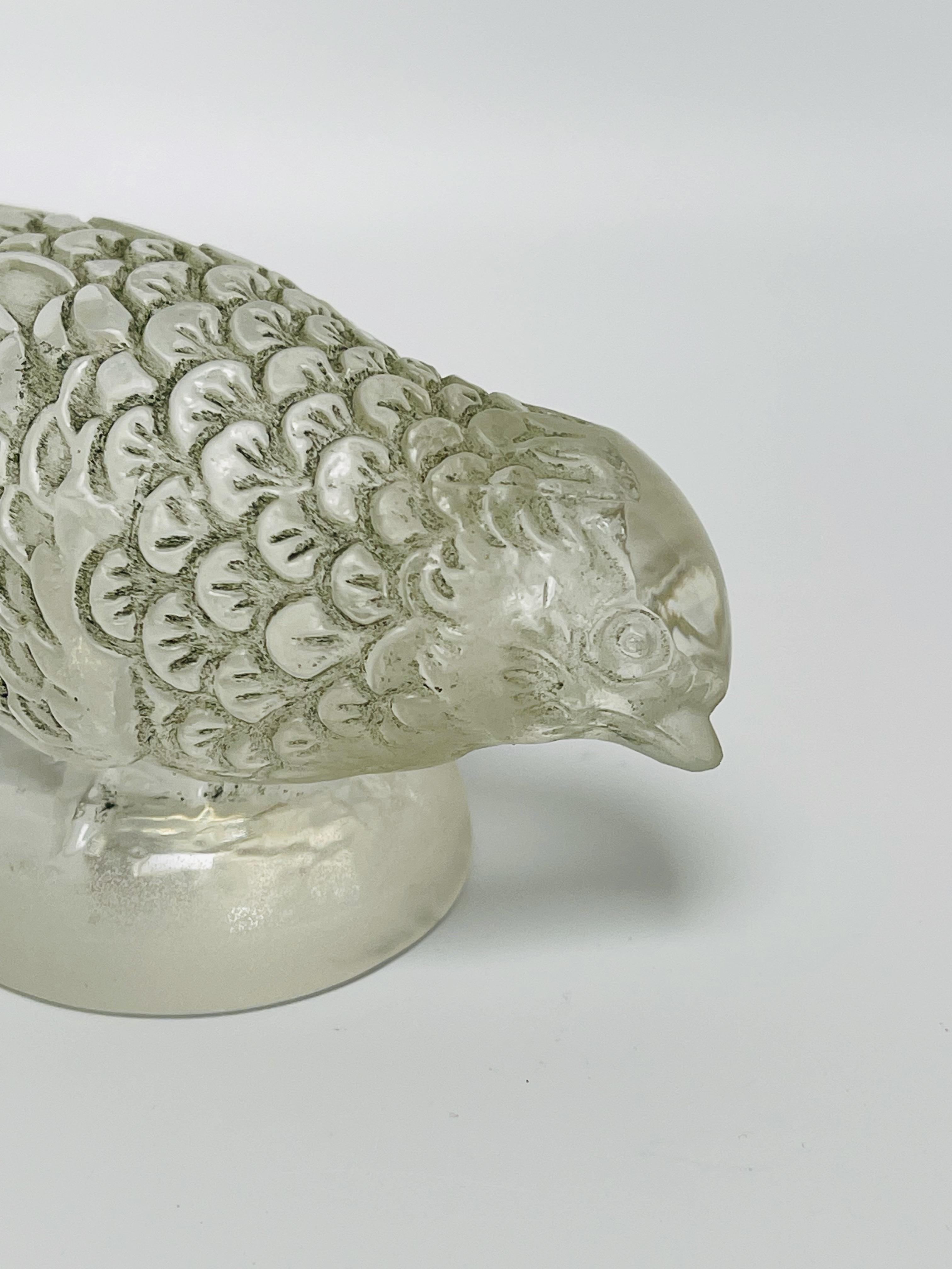 Glass René Lalique Goldfinch Paperweight Created In 1931 For Sale