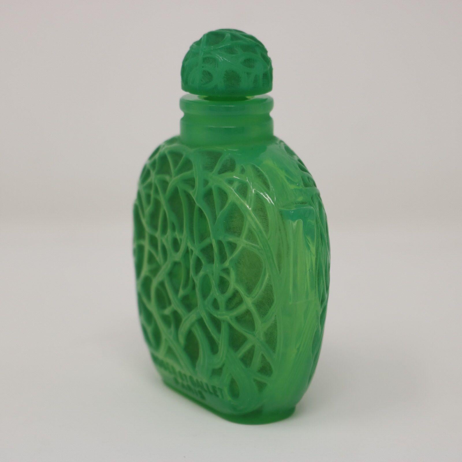 Art Deco Rene Lalique Green Glass 'Le Jade' Perfume Bottle