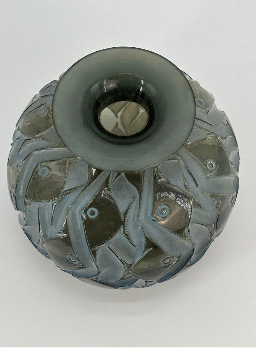 French RENE LALIQUE , Grey Penthièvres Vase , 1928. For Sale