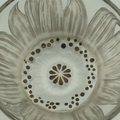 Rene Lalique grey stained and enameled Fleur bowl C1912