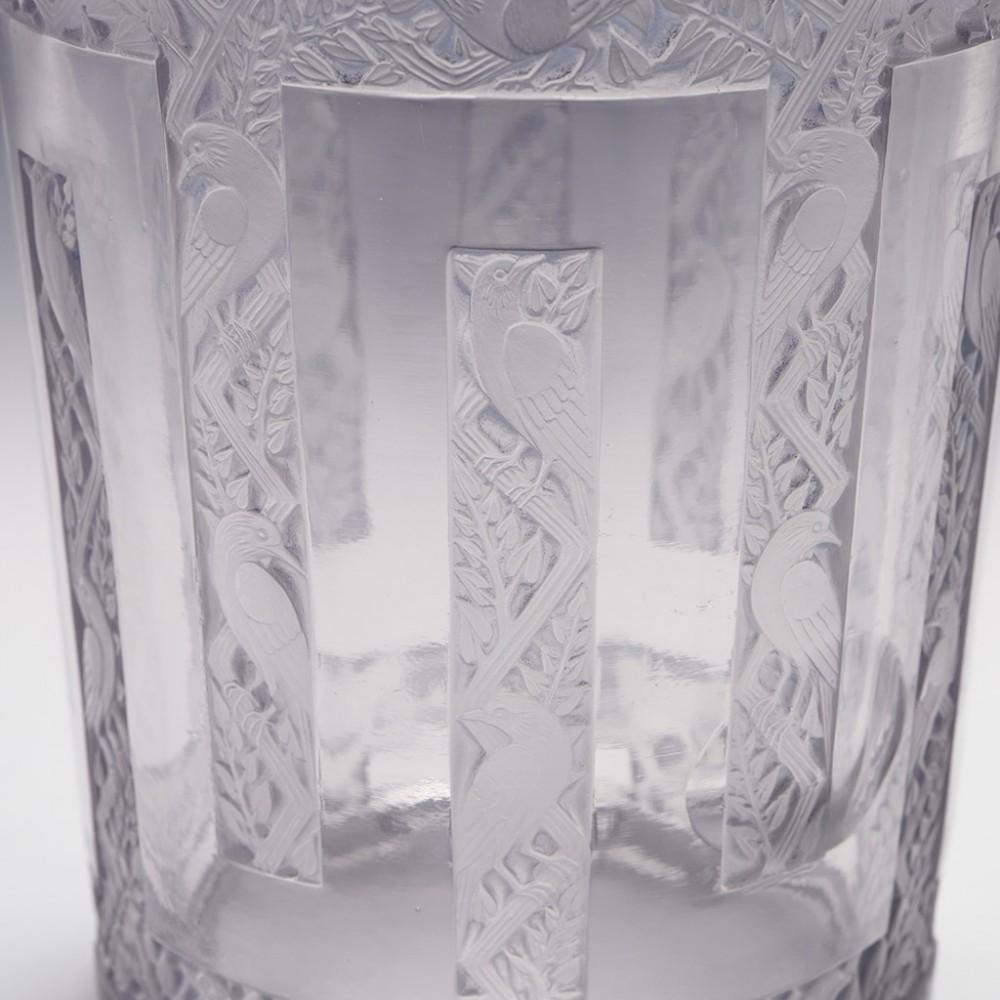 Rene Lalique Grimpereaux Art Deco Glass Vase Designed, 1926 3