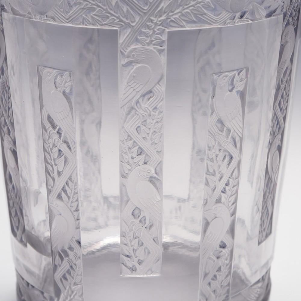 20th Century Rene Lalique Grimpereaux Vase, Designed, 1926 For Sale