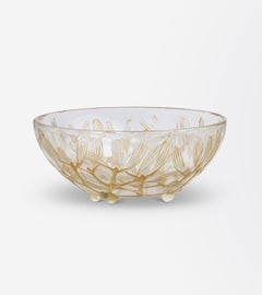 René Lalique 'Gui' Mistletoe Bowl with Sepia Patina