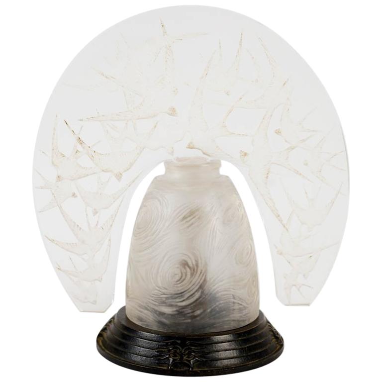 Rene Lalique "Hirondelles" Lamp Veilleuse