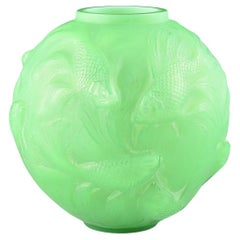 Lalique Greene & Greene Greene incassato Vaso di Formosa A.I.C. 1924