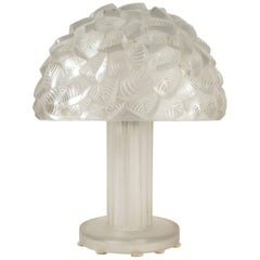 Rene Lalique Lamp "Feuilles De Murier"