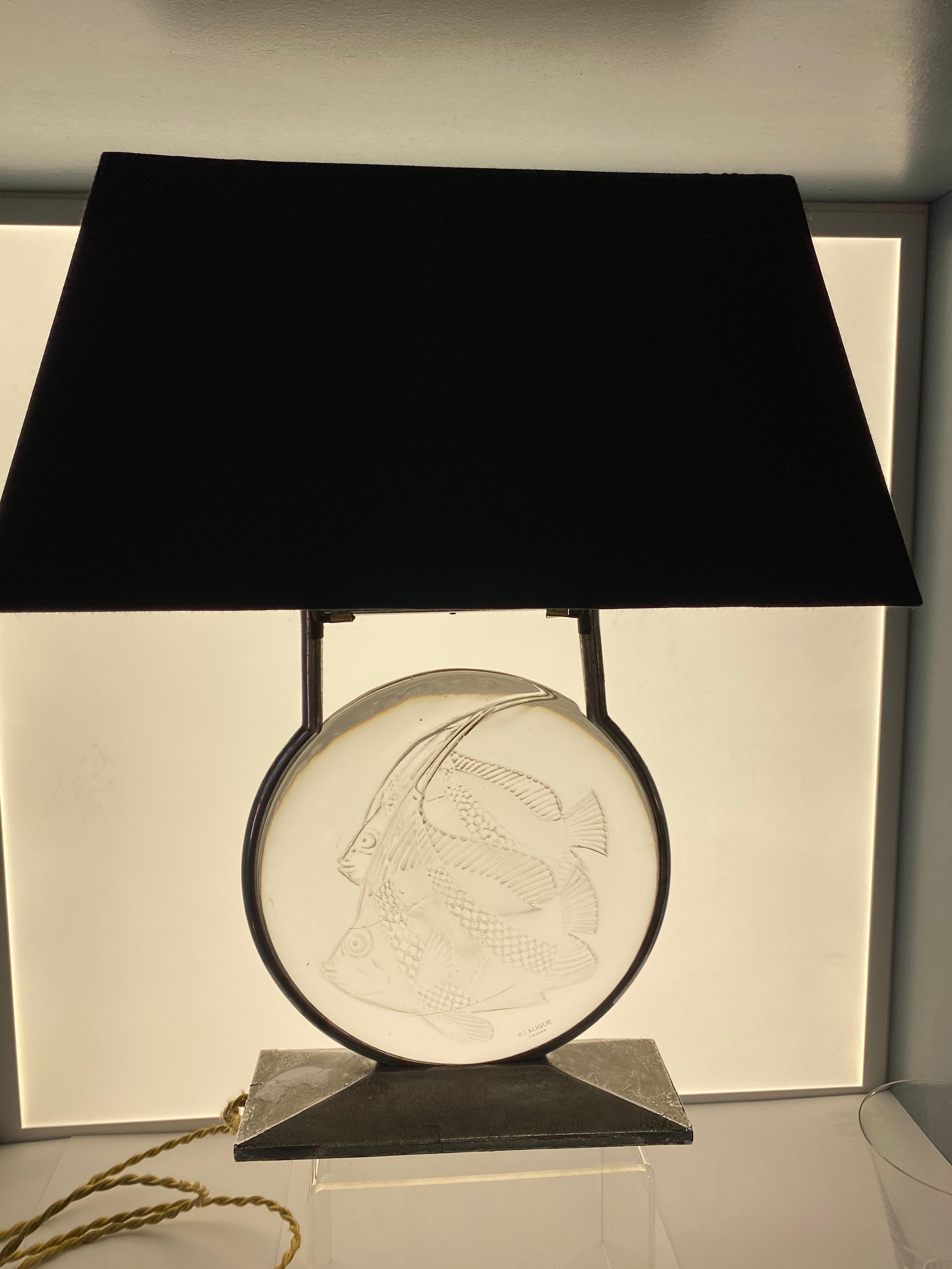 Rene Lalique Lamp Poissons For Sale 1