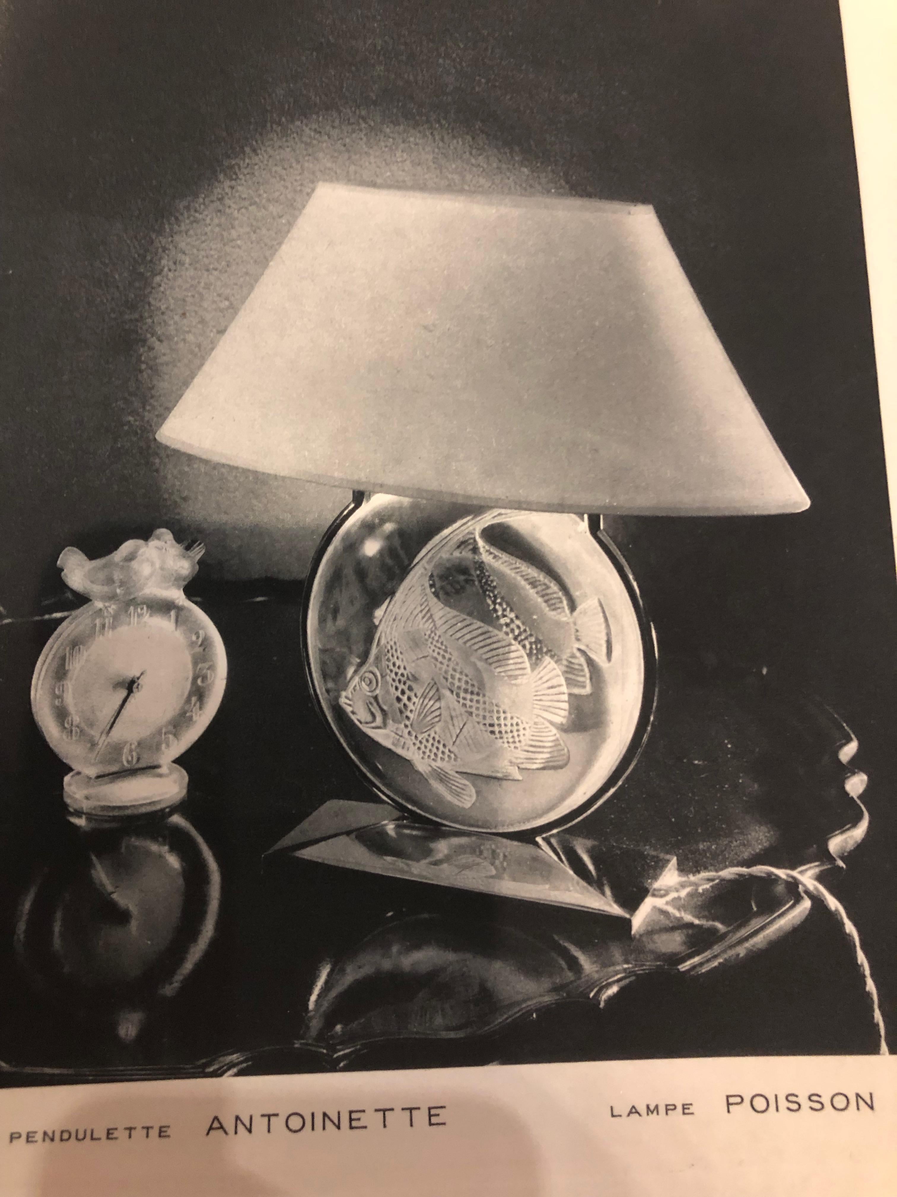 Rene Lalique Lamp Poissons For Sale 3