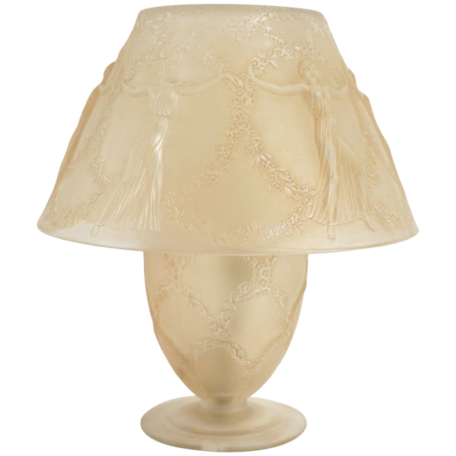 René Lalique Lamp "Six Danseuses" For Sale