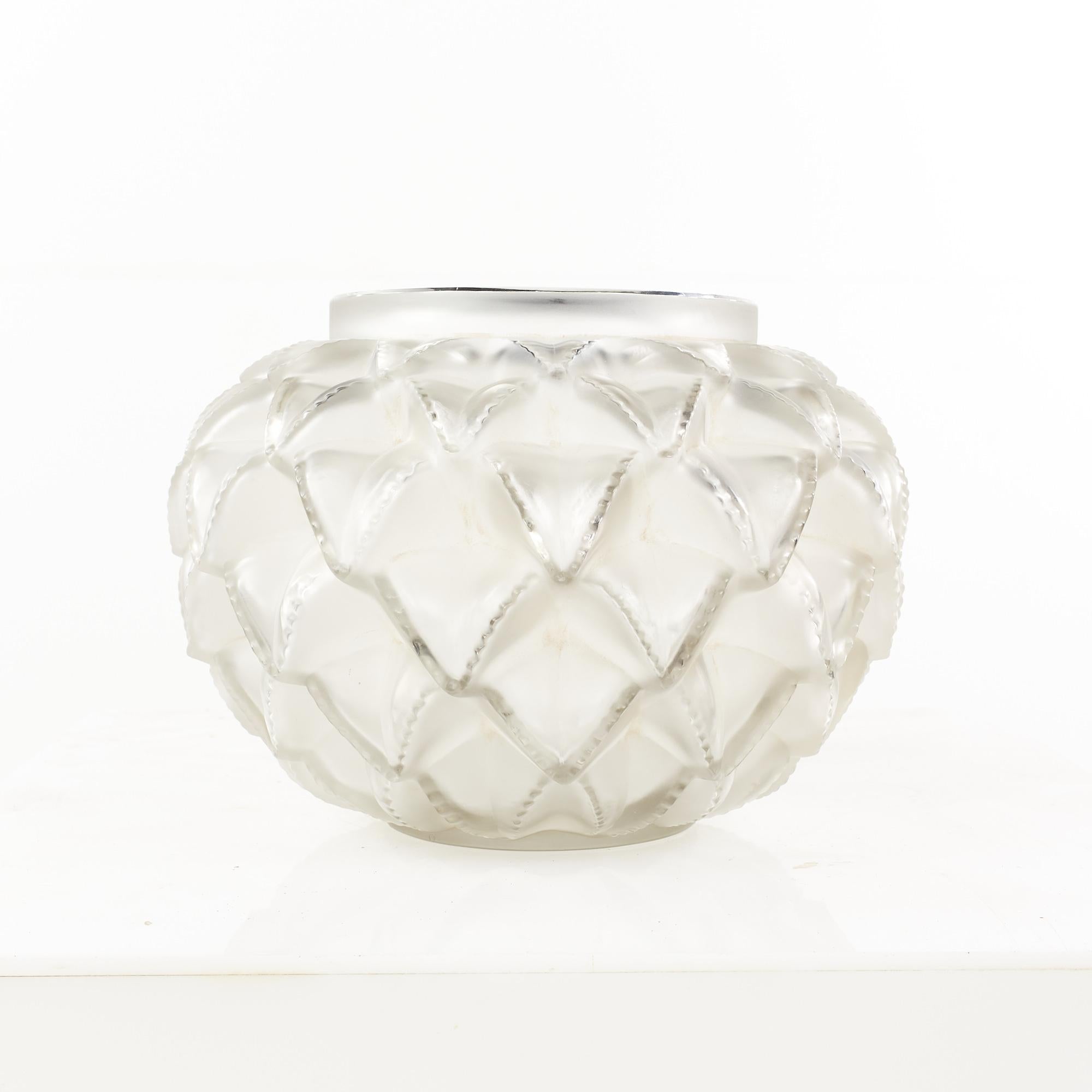 Modern Rene Lalique Languedoc Vase For Sale