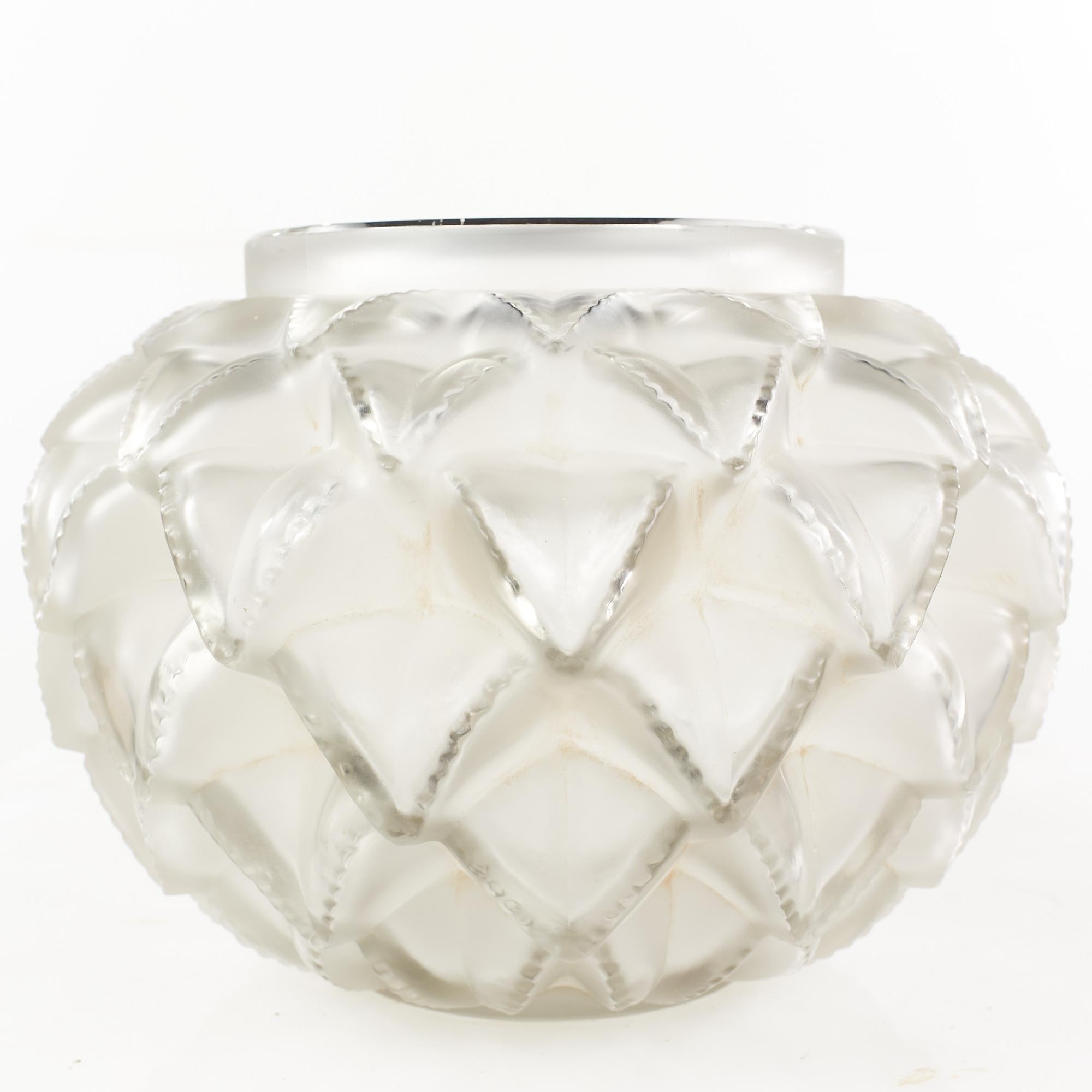 Glass Rene Lalique Languedoc Vase For Sale