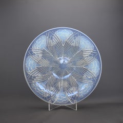 Rene Lalique Large 36 cm opalescent Oeillets shallow Bowl C1932