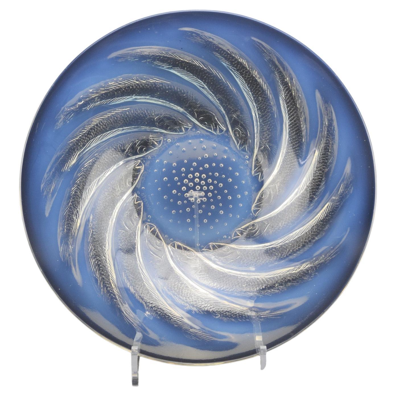 Rene Lalique Grande ciotola Poissons opalescente C1931