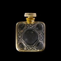 René Lalique Les Cinq Fleurs French Glass Perfume Bottle