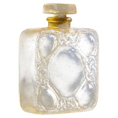 René Lalique Les Cinq Fleurs French Glass Perfume Bottle